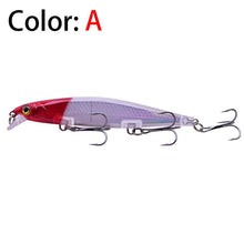 Load image into Gallery viewer, Proleurre 1PCS Minnow Fishing Lure Laser Hard Artificial Bait 3D Eyes 11cm 14g Fishing Wobblers diving 0.2m-1m Crankbait Minnows