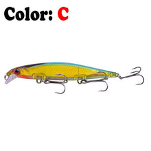 Load image into Gallery viewer, Proleurre 1PCS Minnow Fishing Lure Laser Hard Artificial Bait 3D Eyes 11cm 14g Fishing Wobblers diving 0.2m-1m Crankbait Minnows