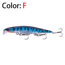 Load image into Gallery viewer, Proleurre 1PCS Minnow Fishing Lure Laser Hard Artificial Bait 3D Eyes 11cm 14g Fishing Wobblers diving 0.2m-1m Crankbait Minnows