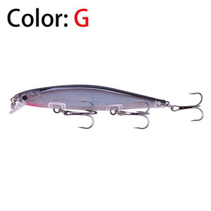 Proleurre 1PCS Minnow Fishing Lure Laser Hard Artificial Bait 3D Eyes 11cm 14g Fishing Wobblers diving 0.2m-1m Crankbait Minnows