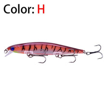 Load image into Gallery viewer, Proleurre 1PCS Minnow Fishing Lure Laser Hard Artificial Bait 3D Eyes 11cm 14g Fishing Wobblers diving 0.2m-1m Crankbait Minnows