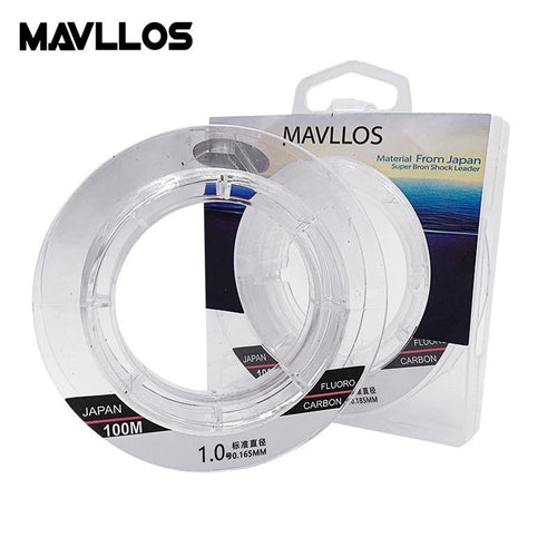 Mavllos Full Sink Fluorocarbon Fishing Line 50m 100m 100% Monofilament Carp Fishing Lines Leader Japanese Carbon Fiber Line