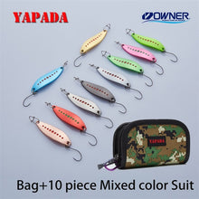 Load image into Gallery viewer, YAPADA Spoon 012 New Leech 5g/45mm 7.5g/51mm OWNER Single Hook Multicolor Zinc alloy Metal Small Spoon Fishing Lures Trout