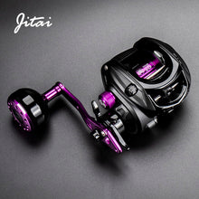 Load image into Gallery viewer, JITAI Baitcasting Fishing Reel Stainless Steel 12BBs 92MM Extended Handle Knob 8KG Carbon Fiber Drag Carretilha Coil Wheels