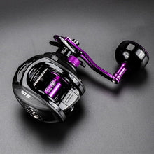 Load image into Gallery viewer, JITAI Baitcasting Fishing Reel Stainless Steel 12BBs 92MM Extended Handle Knob 8KG Carbon Fiber Drag Carretilha Coil Wheels