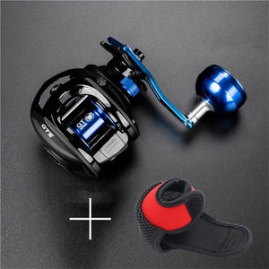 JITAI Baitcasting Fishing Reel Stainless Steel 12BBs 92MM Extended Handle Knob 8KG Carbon Fiber Drag Carretilha Coil Wheels