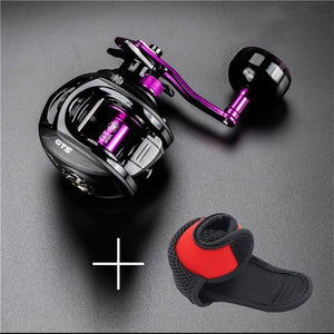 JITAI Baitcasting Fishing Reel Stainless Steel 12BBs 92MM Extended Handle Knob 8KG Carbon Fiber Drag Carretilha Coil Wheels