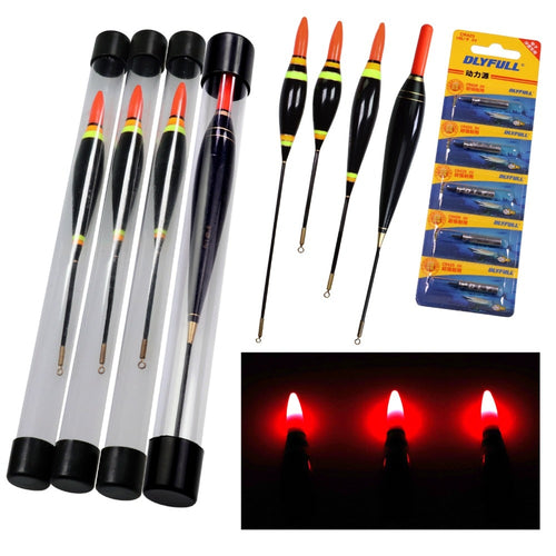 1pcs 3.5g 4g 6g 10g Glow Fishing Float LED Electric Float Light Fishing Tackle Luminous Electronic Float With Battery