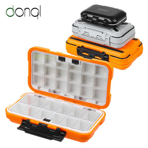 DONQL Fishing Tackle Box Waterproof Double Side Bait Lure Hooks Storage Boxes Carp Fly Fishing Accessories 12-30 Compartments