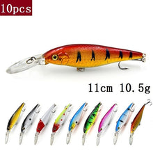 Load image into Gallery viewer, TUYA Fishing Set Wobblers Fishing Lure Set Minnow Trolling Artificial Bait Bionic Fish Big Wobbler Deep water Longbill Hard Lure