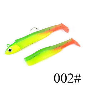 FTK black minnow jig head fishing lure soft pike lure 5g/12g/ 25g bass fishing shad soft bait boat code seabass bait for Zand