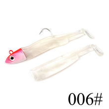 Load image into Gallery viewer, FTK black minnow jig head fishing lure soft pike lure 5g/12g/ 25g bass fishing shad soft bait boat code seabass bait for Zand