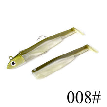 Load image into Gallery viewer, FTK black minnow jig head fishing lure soft pike lure 5g/12g/ 25g bass fishing shad soft bait boat code seabass bait for Zand