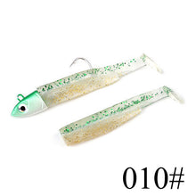 Load image into Gallery viewer, FTK black minnow jig head fishing lure soft pike lure 5g/12g/ 25g bass fishing shad soft bait boat code seabass bait for Zand