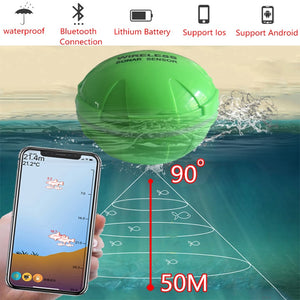 Portable Fish Finder Bluetooth Wireless Echo Sounder Sonar Sensor Depth Fishfinder for Lake Sea Fishing IOS& Android