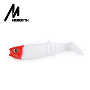 MEREDITH Cannibal 80mm 100mm 125mm  Artificial Soft Lures Baits Fishing Lure leurre shad silicone Bait T Tail Wobblers