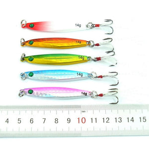 5pcs 7g 10g 14g 17g 21g 28g 40g Fishing Spoons Metal Lure 10colors Fishing Lures Saltwater Lead Jig Head