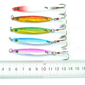 5pcs 7g 10g 14g 17g 21g 28g 40g Fishing Spoons Metal Lure 10colors Fishing Lures Saltwater Lead Jig Head