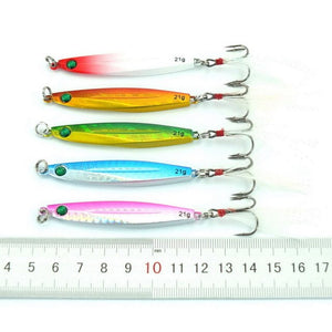 5pcs 7g 10g 14g 17g 21g 28g 40g Fishing Spoons Metal Lure 10colors Fishing Lures Saltwater Lead Jig Head