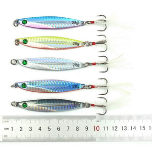 5pcs 7g 10g 14g 17g 21g 28g 40g Fishing Spoons Metal Lure 10colors Fishing Lures Saltwater Lead Jig Head