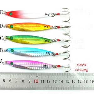 5pcs 7g 10g 14g 17g 21g 28g 40g Fishing Spoons Metal Lure 10colors Fishing Lures Saltwater Lead Jig Head