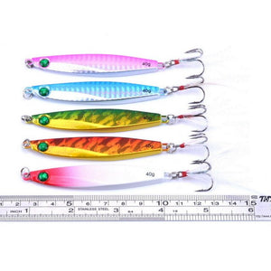 5pcs 7g 10g 14g 17g 21g 28g 40g Fishing Spoons Metal Lure 10colors Fishing Lures Saltwater Lead Jig Head