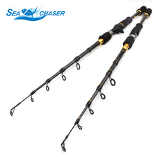 Load image into Gallery viewer, Lowest profit 1.8m 2.1m 2.4m 2.7m Carbon Fishing Rod Telescopic Casting Spinning Fishing Rod Travel Fishing Tackle lure rod