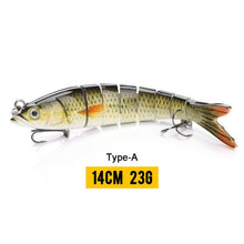 Load image into Gallery viewer, VTAVTA 14cm 23g Sinking Wobblers Fishing Lures Jointed Crankbait Swimbait 8 Segment Hard Artificial Bait For Fishing Tackle Lure