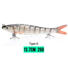 Load image into Gallery viewer, VTAVTA 14cm 23g Sinking Wobblers Fishing Lures Jointed Crankbait Swimbait 8 Segment Hard Artificial Bait For Fishing Tackle Lure