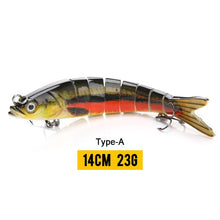 Load image into Gallery viewer, VTAVTA 14cm 23g Sinking Wobblers Fishing Lures Jointed Crankbait Swimbait 8 Segment Hard Artificial Bait For Fishing Tackle Lure