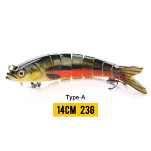 VTAVTA 14cm 23g Sinking Wobblers Fishing Lures Jointed Crankbait Swimbait 8 Segment Hard Artificial Bait For Fishing Tackle Lure