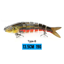 Load image into Gallery viewer, VTAVTA 14cm 23g Sinking Wobblers Fishing Lures Jointed Crankbait Swimbait 8 Segment Hard Artificial Bait For Fishing Tackle Lure