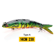 Load image into Gallery viewer, VTAVTA 14cm 23g Sinking Wobblers Fishing Lures Jointed Crankbait Swimbait 8 Segment Hard Artificial Bait For Fishing Tackle Lure