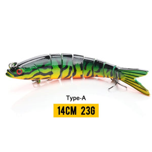 VTAVTA 14cm 23g Sinking Wobblers Fishing Lures Jointed Crankbait Swimbait 8 Segment Hard Artificial Bait For Fishing Tackle Lure