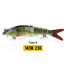 Load image into Gallery viewer, VTAVTA 14cm 23g Sinking Wobblers Fishing Lures Jointed Crankbait Swimbait 8 Segment Hard Artificial Bait For Fishing Tackle Lure