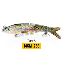 Load image into Gallery viewer, VTAVTA 14cm 23g Sinking Wobblers Fishing Lures Jointed Crankbait Swimbait 8 Segment Hard Artificial Bait For Fishing Tackle Lure