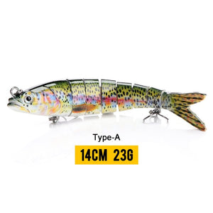 VTAVTA 14cm 23g Sinking Wobblers Fishing Lures Jointed Crankbait Swimbait 8 Segment Hard Artificial Bait For Fishing Tackle Lure