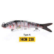 Load image into Gallery viewer, VTAVTA 14cm 23g Sinking Wobblers Fishing Lures Jointed Crankbait Swimbait 8 Segment Hard Artificial Bait For Fishing Tackle Lure