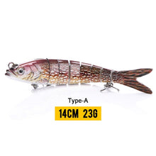 Load image into Gallery viewer, VTAVTA 14cm 23g Sinking Wobblers Fishing Lures Jointed Crankbait Swimbait 8 Segment Hard Artificial Bait For Fishing Tackle Lure