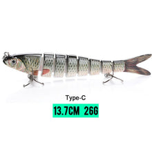 Load image into Gallery viewer, VTAVTA 14cm 23g Sinking Wobblers Fishing Lures Jointed Crankbait Swimbait 8 Segment Hard Artificial Bait For Fishing Tackle Lure